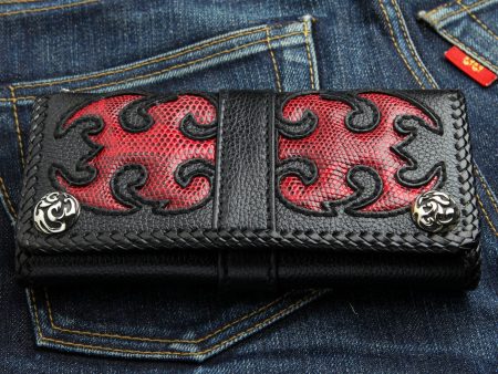 Genuine Leather Scorpion Tattoos Biker Wallet Online Sale