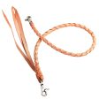 Light Tan Braided Genuine Cowhide Leather Wallet Chain Sale