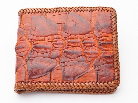 Brown Hardcore Tail Crocodile Wallet Cheap