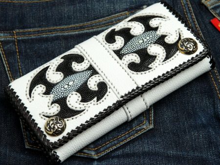 Stingray Leather Scorpion Carved Biker Wallet Online