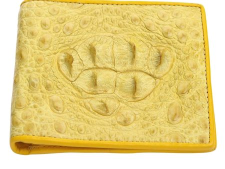 Yellow Crocodile Hornback Wallets Cheap