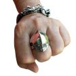 Alien Head Sterling Silver Biker Ring Fashion