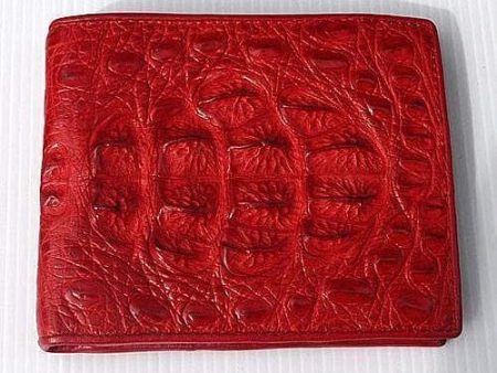 Big Red Hornback Crocodile Mens Wallet Discount