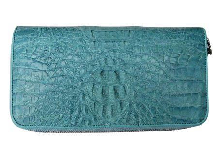 Genuine Blue-sky Crocodile Leather Long Ladies Wallet Purse Fashion