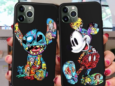 XIX for Funda iPhone 11 Pro Case 5 5S 6 6S 7 8 Plus X XS Max Tattoo Cartoon for Cover iPhone 7 Case Soft TPU for iPhone XR Case Discount