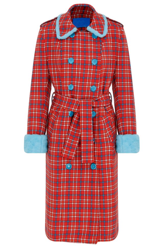 Tartan Elia Coat Cheap