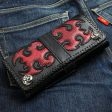 Genuine Leather Scorpion Tattoos Biker Wallet Online Sale