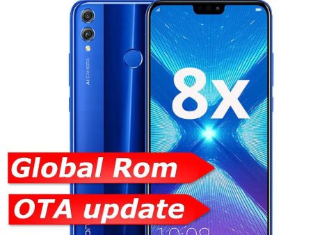 Global Rom Honor 8X 6.5   full Screen OTA update Smartphone not 8x max Mobile phone Android 8.1 Octa Core fingerprint ID on Sale