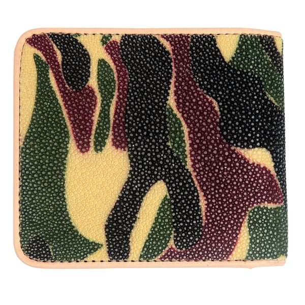 Camouflage Genuine Stingray Leather Wallet Online Hot Sale