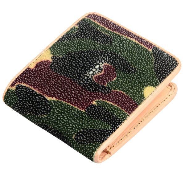 Camouflage Genuine Stingray Leather Wallet Online Hot Sale