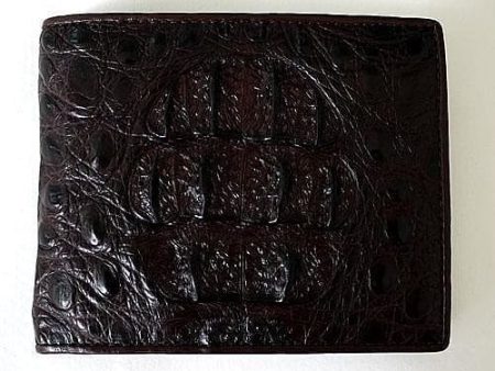 Dark Brown Crocodile Skin Wallet For Cheap