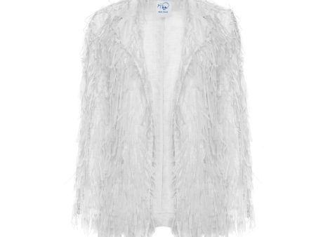 White Ribbon Blazer Jacket Cheap