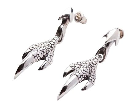 Dragon Claw 925 Sterling Silver Gothic Earrings Supply