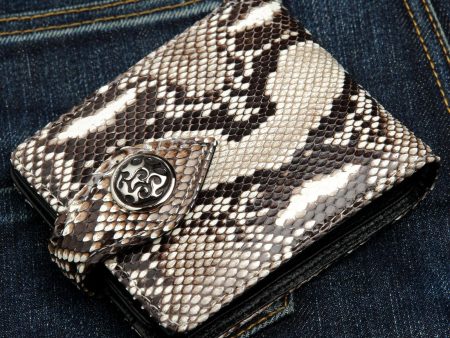 Genuine Cobra Snake Skin Leather Biker Wallet For Sale