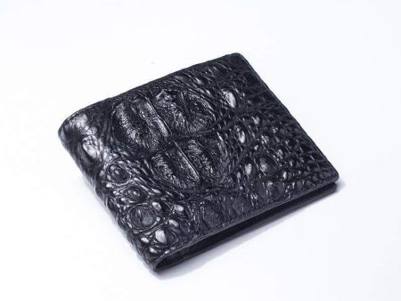 Black Backbone Crocodile Skin Mens Wallet Hot on Sale