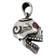 925 Sterling Silver Garnet Skull Pendants Hot on Sale