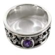 Amethyst Sterling Silver Men s Band Ring Online Hot Sale