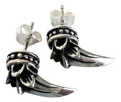 Tribal Claw Gothic Sterling Silver Men s Stud Earrings Cheap