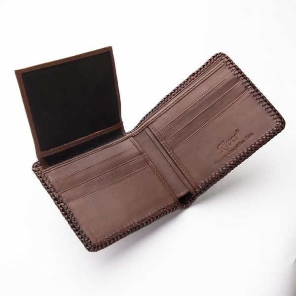 Dark Brown Hardcore Crocodile Tail Wallet Discount