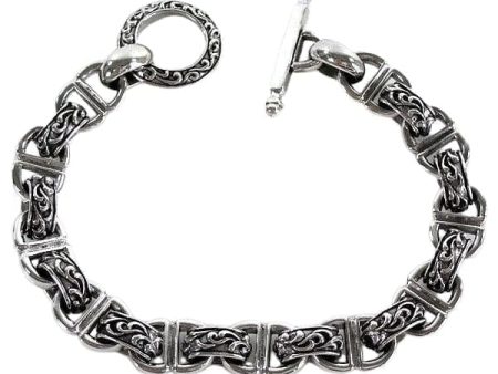 Tribal Link 925 Sterling Silver Bracelet Fashion