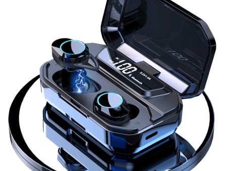 G02 TWS 5.0 Bluetooth 9D Stereo Earphone Wireless Earphones IPX7 Waterproof Earphones 3300mAh LED Smart Power Bank Phone Holder Online Sale