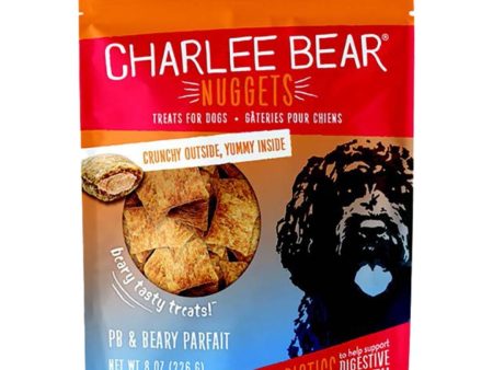 Charlee Bear Dog Nuggets Digestive Health Peanut Butter & Beary Parfait 8Oz For Sale