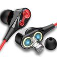 Roreta Dual Drive Stereo Wired earphone In-Ear Sport Headset With Mic mini Earbuds Earphones For iPhone Samsung Huawei Xiaomi For Sale