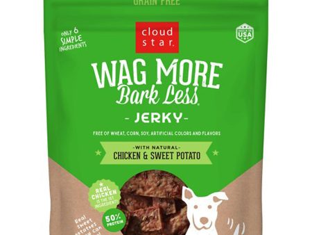 Cloudstar WAGMORE DOG JERKY GRAIN FREE CHICKEN SWEET POTATO 10OZ on Sale