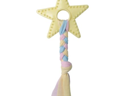 Snugarooz Lil Star Chew Eco TPR  Dog Toy Yellow 7in. Cheap