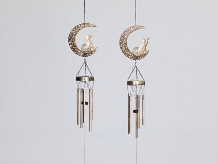 Pet Crescent Moon Solar Wind Chime Fashion