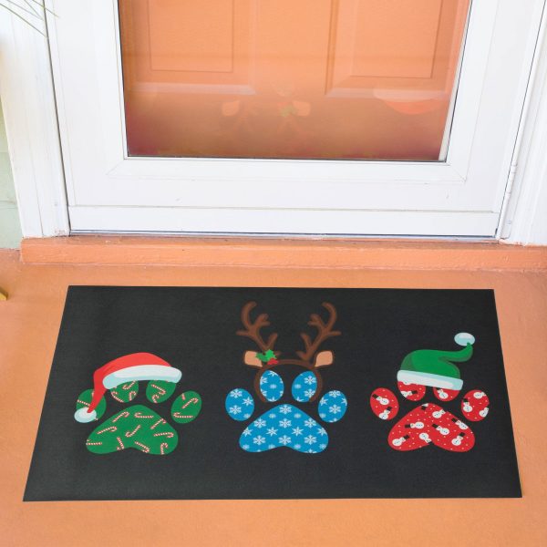 Christmas Paws Doormat Online Hot Sale