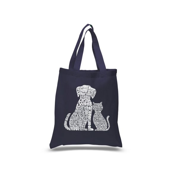 Small Word Art Tote Bag - Dogs and Cats For Discount