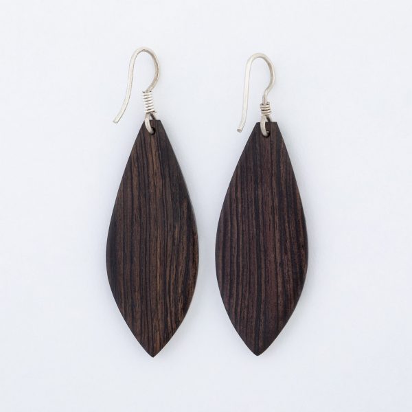 Tuareg Silver and Ebony Drop Earrings Cheap