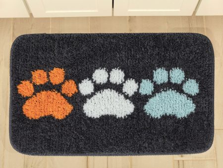 Triple Paw Plush Rug For Sale