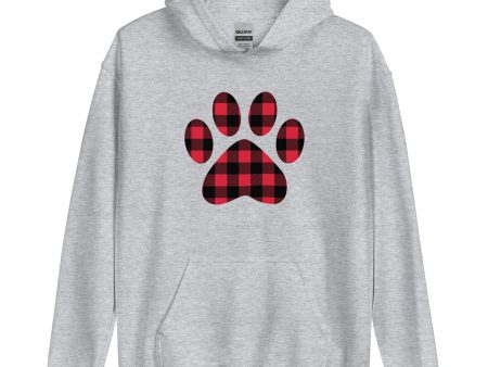 Gingham Paw Print Hoodie For Discount