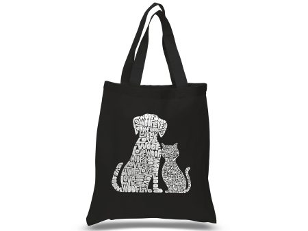 Small Word Art Tote Bag - Dogs and Cats For Discount