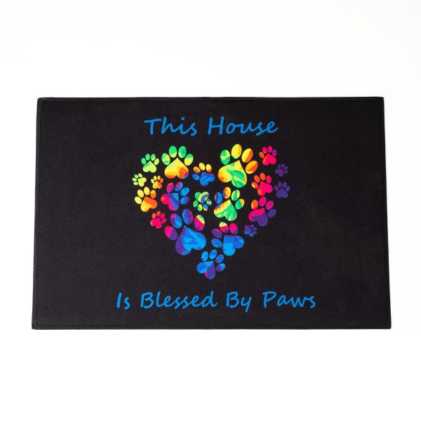 This House is Blessed Paw Heart Doormat For Sale