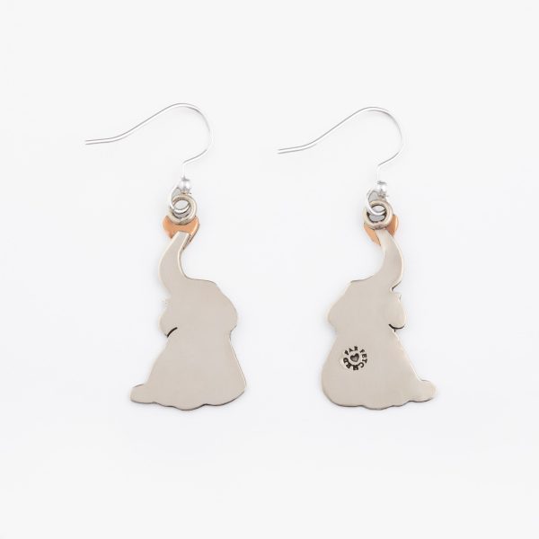 Elephants Love Mixed Metal Earrings Online Sale