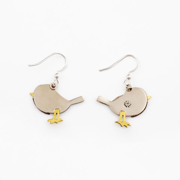 Little Bird Mixed Metal Earrings For Discount