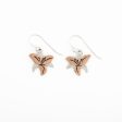 Mixed Metal Dangling Flower Earrings Online Hot Sale